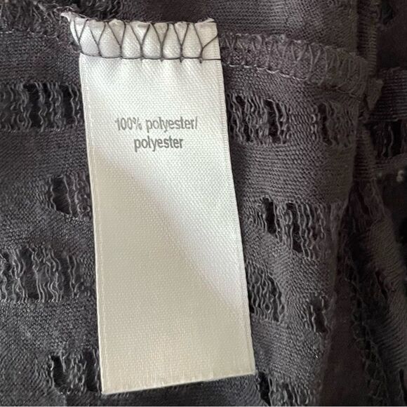 Maurices Layered Gray Silver Shimmer Long Sleeve Blouse Top Women's Size Medium - Picture 6 of 7